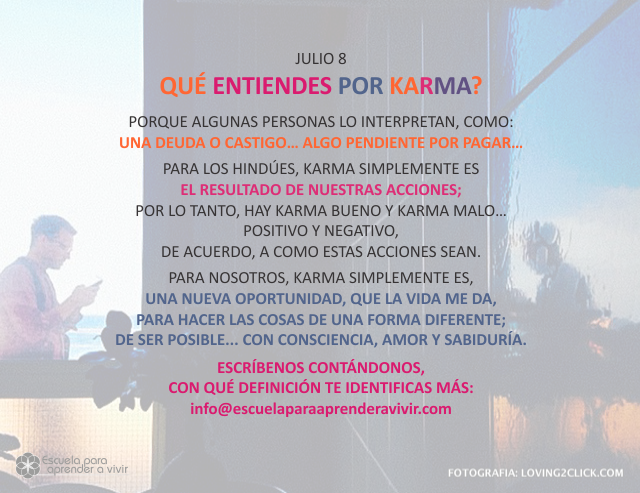 ¿Qué entiendes por karma?